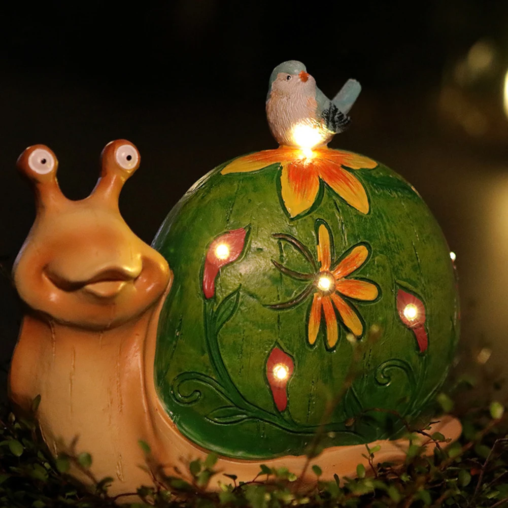 0.02w Solar Snail Light Outdoor Garden Decorative Landscape Lamp For Yard Patio Garden Pathway Porch Decor