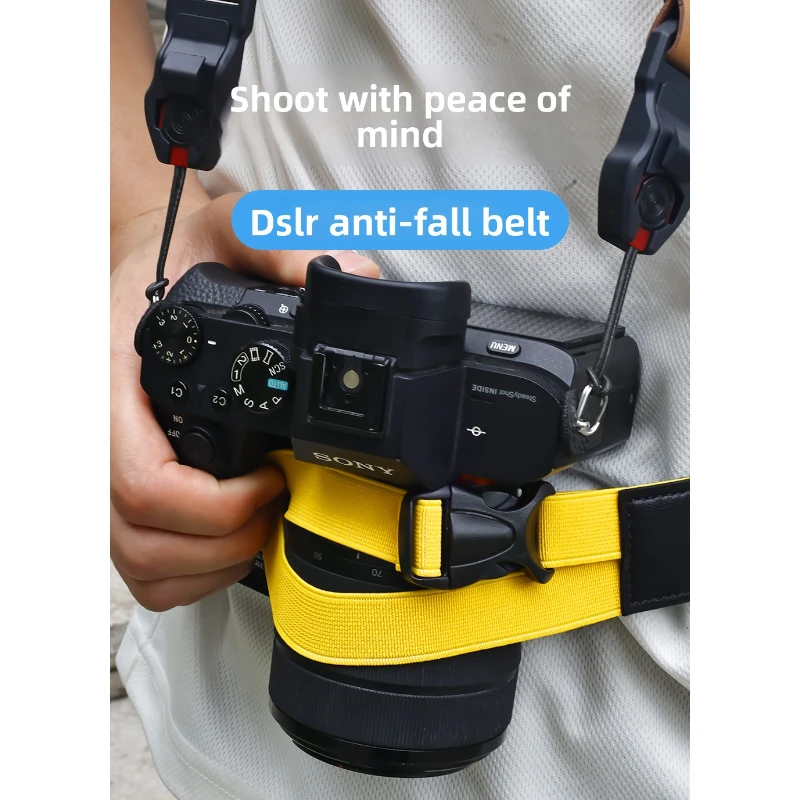Digitaler DSLR Anti-Sturz-Gurt Geeignet für Canon, Nikon, Sony und Fuji DSLR-Kameras zur Schnellen Anpassung von Kamerazubehör