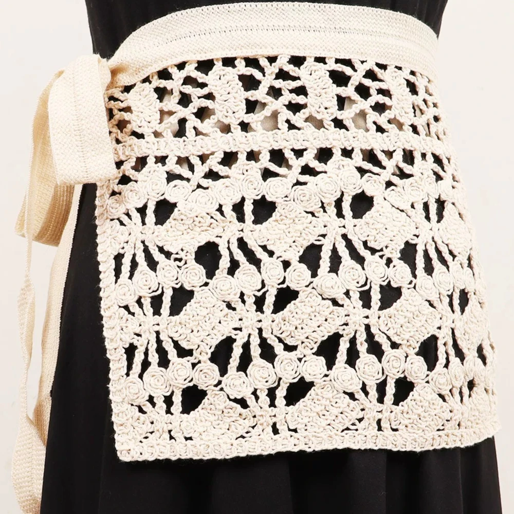 

Бежевые кружевные пояса-корсеты Ins для женщин, широкие пояса с завязками, элегантные ажурные пояса с цветочным узором, утягивающие корсеты Correas Para Mujer