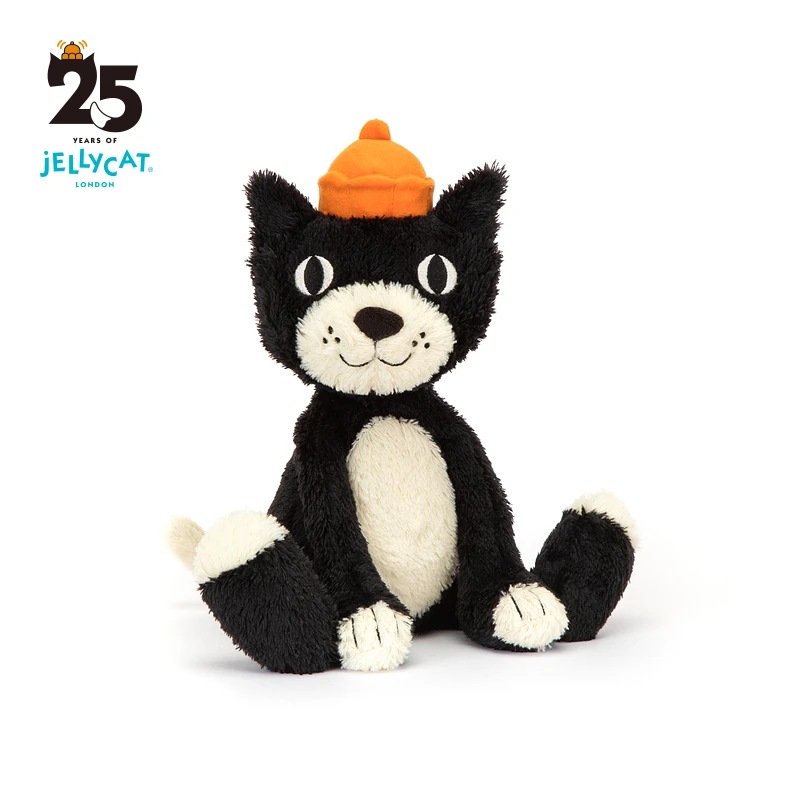 Jellycat Jack Cat плюшевая черно-белая мягкая игрушка 2024 смокинг Heritage Original 14