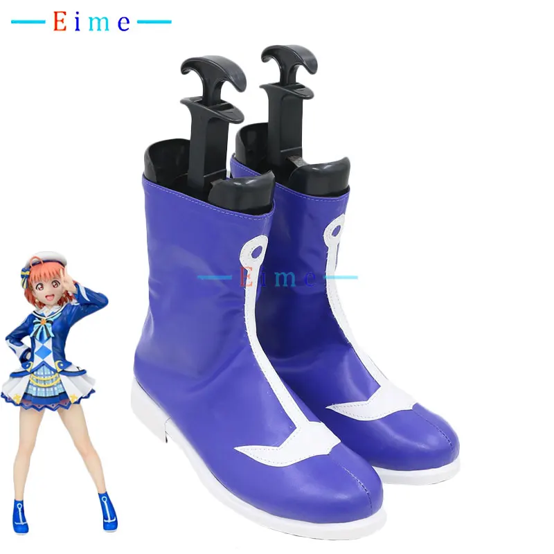 Lovelive Aqours OP2 Takami Chika Scarpe Cosplay Kunikida Hanamaru Kurosawa Dia Scarpe Stivali di Halloween Anime Puntelli Custom Made