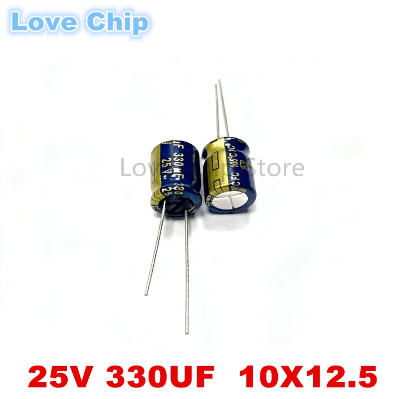 5Pcs/10Pcs/20Pcs Matsushita 330UF 25V FC Audio High Frequency Electrolytic Capacitor 10x12.5mm 25V330UF