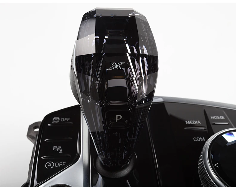 Car Crystal Gear Shift Knob 4 Piece Set For G20 G21 iX3 G08 X3 G01 X6 G06 X7 G07 X5 G05 Automatic Crystal Shifter Lever Handle