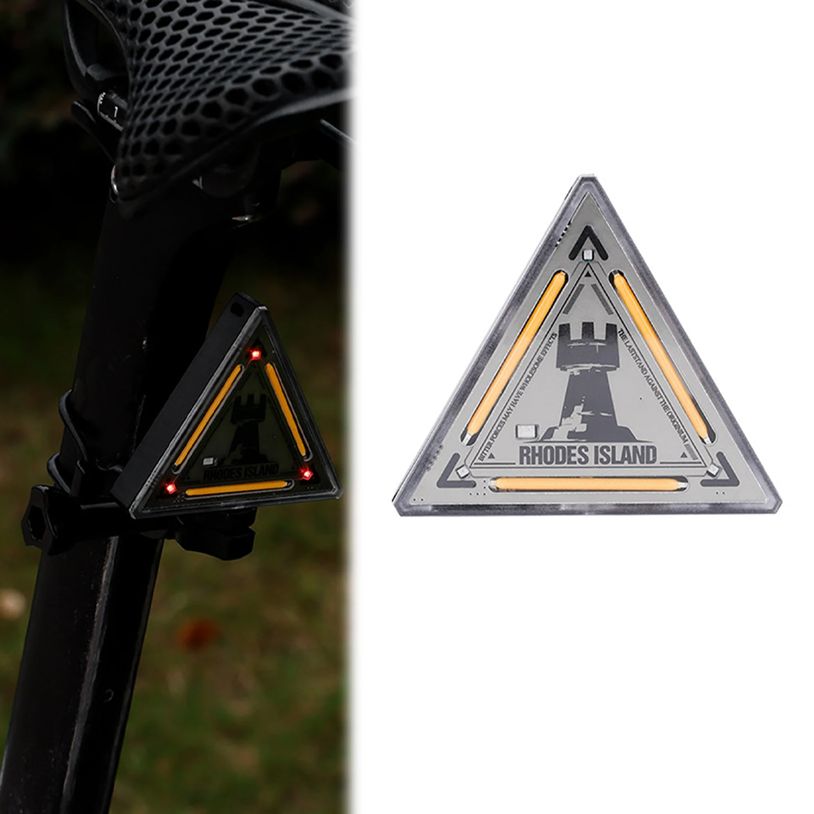 Portable Cycling Touch Sensing Taillight IPX6 Waterproof Camping Atmosphere Tactics Warning Light for Outdoor Sporting