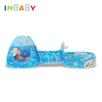 IMBABY 3 In 1 Children Balls Pool Toys Tent Crawling Tunnel Foldable Baby Ballon Playpen Kids Tent Ball Pit Baby Playground