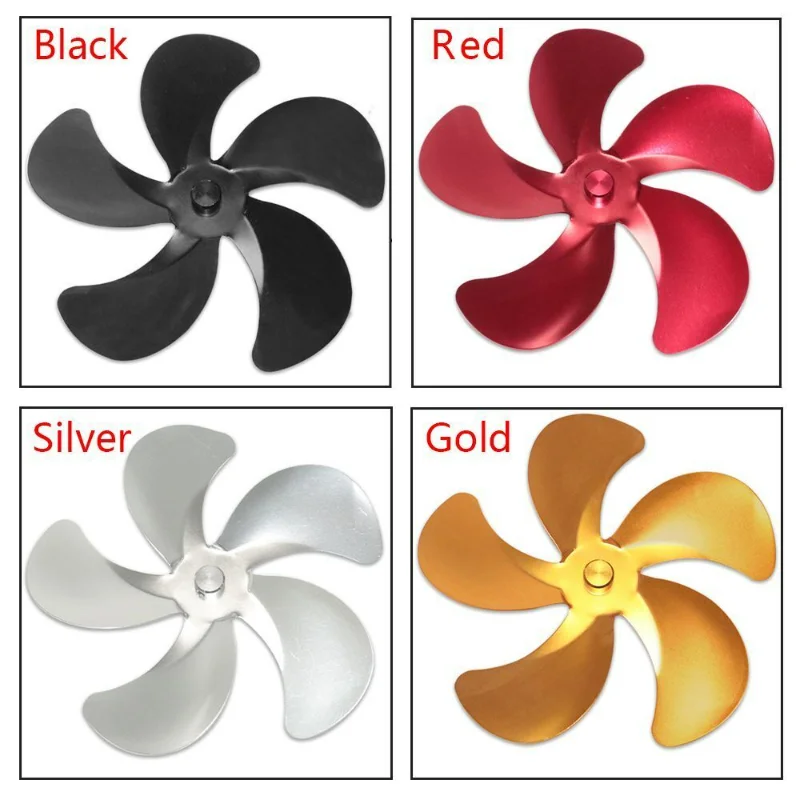 

5 Blades ONLY Replacement Fireplace Fan Blade Heat Powered Burning Wood Stove Fan Accessories Fireplace Parts for Home