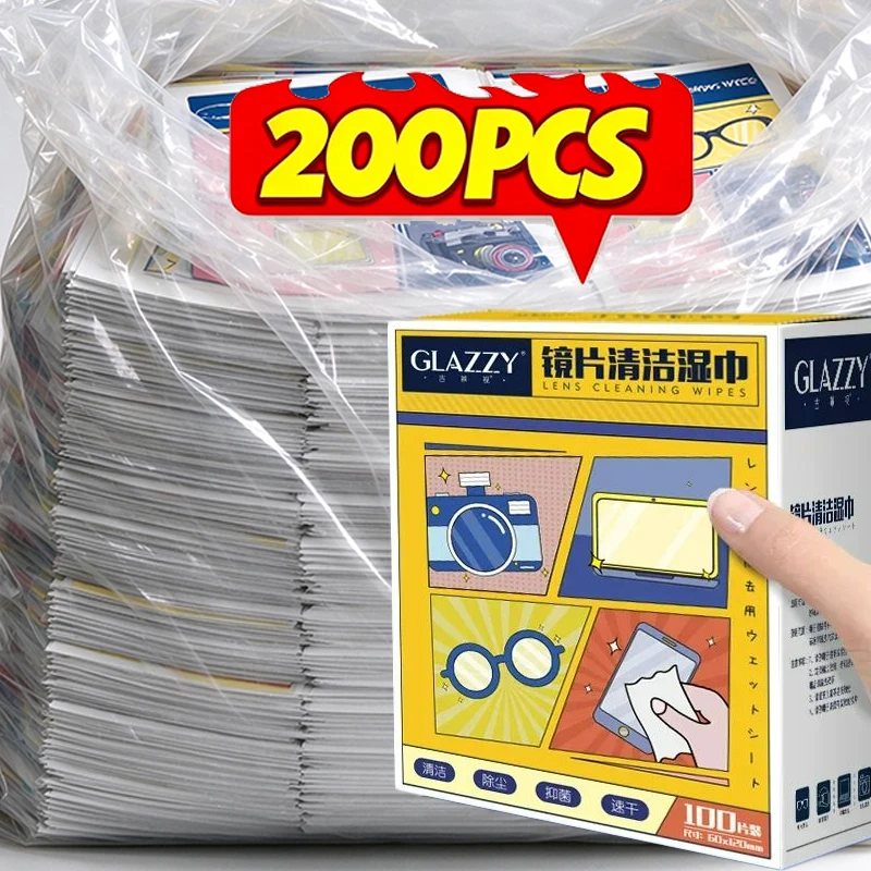 Disposable Mirror Cleaning Wipes Universal Stain Removal Cleaner Lenses Mobile Phone Screens Cleaning Wipes Wholesale