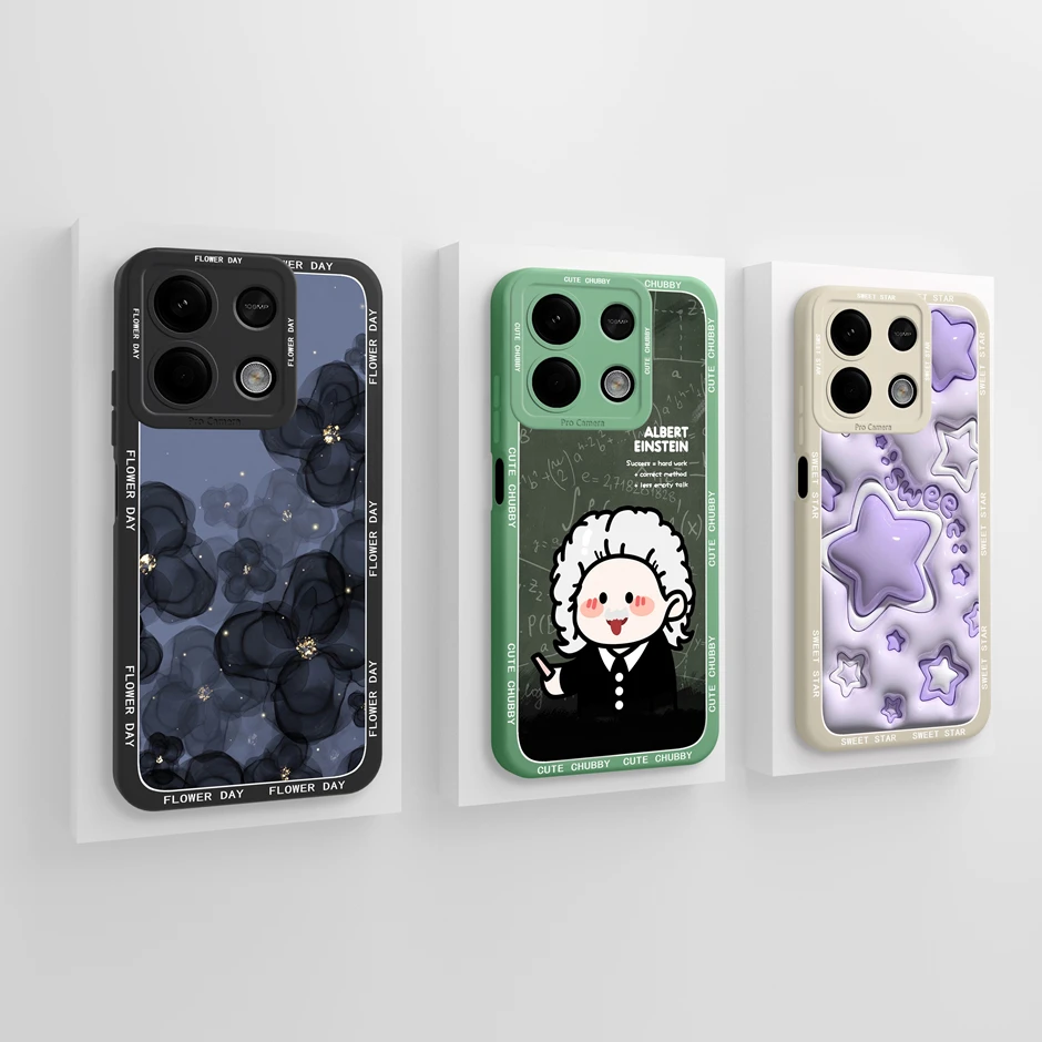 For Redmi Note 13 Pro Plus 5G Cases Advanced Sense Flowers Silicone Shell For RedmiNote13 13ProPlus 5G Prevalent Fundas Bumper