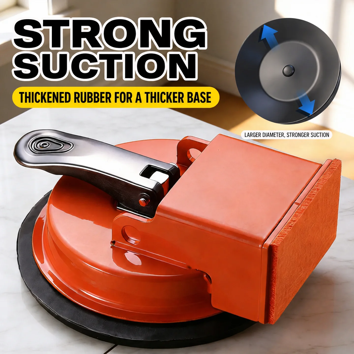 Vacuum Suction Cup Cabinet Support Bracket - Bathroom Vanity Installation Helper, No Drill Wall , Adjustable Cabinet Lift Tool