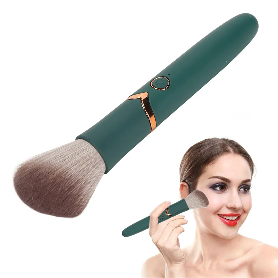 Electric Makeup Brush USB Rechargeable 10 Gears Vibration Makeup Brush Liquid Bullet Vibrator Sex Toys For Women