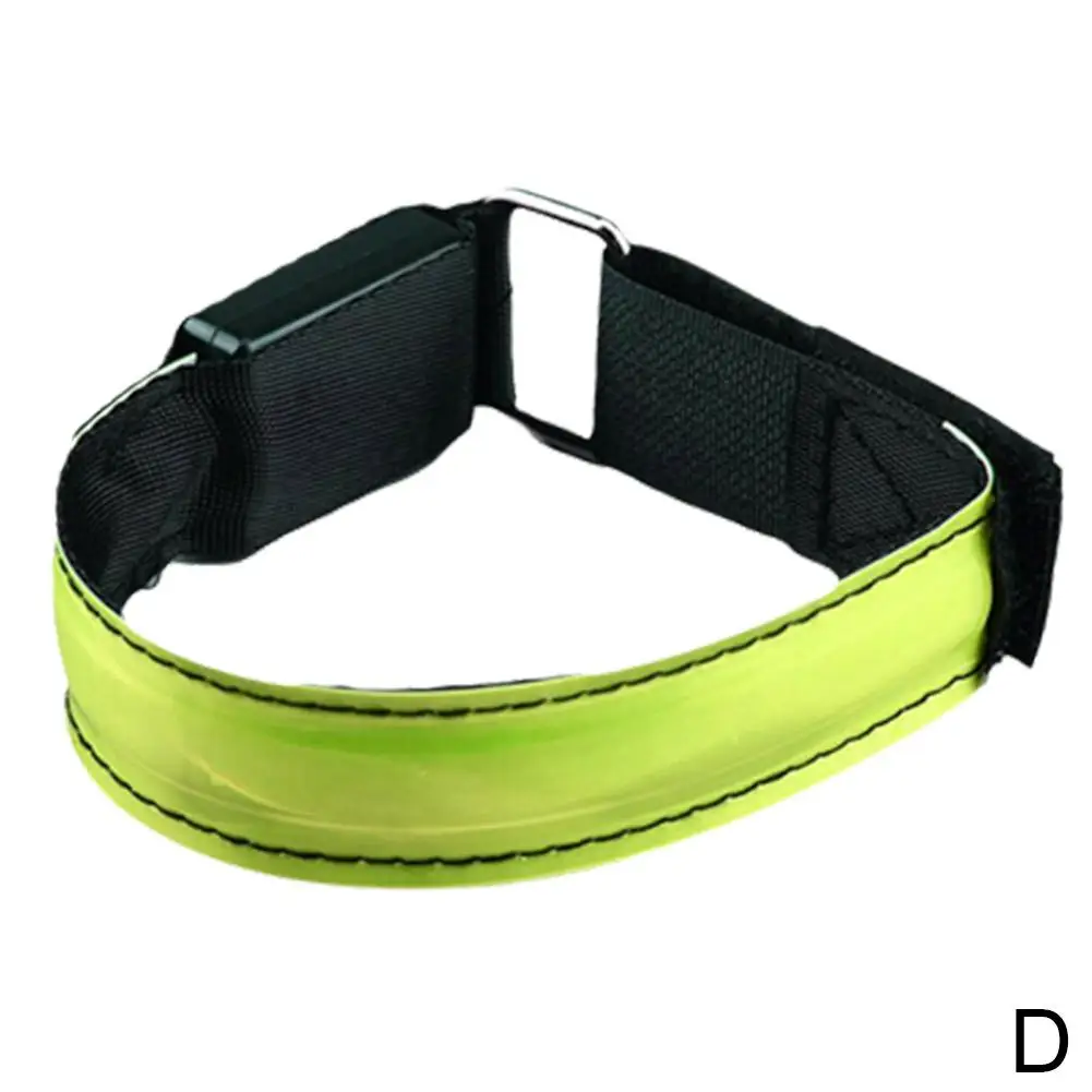 LED Leucht Nacht Reflektierende Armband Knöchel Blitzlicht USB Lade Outdoor Sport Reflektierende Sicherheit Gürtel Für Fahrrad Zykl E6Z1