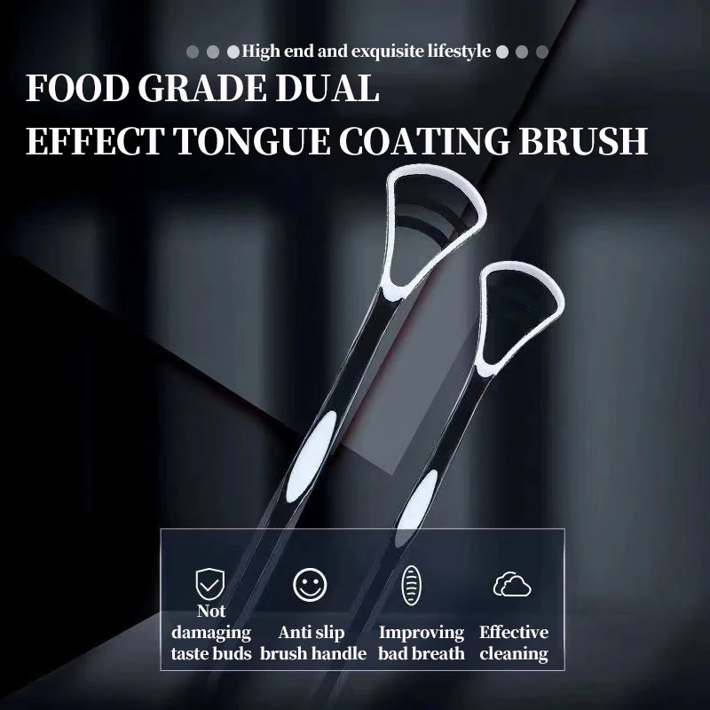 منظف طلاء اللسان - فرشاة طلاء اللسان - مكشطة اللسان للبالغين - مكشطة اللسان المحمولة للتنظيف - مناسبة لكل من الرجال