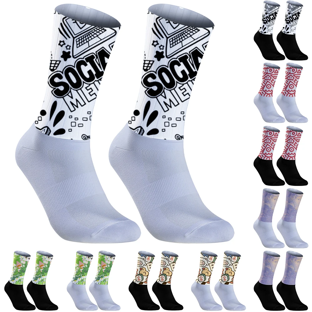 

Велосипедные носки, компрессионные велосипедные уличные мужские и женские спортивные носки 2024, новые летние велосипедные носки