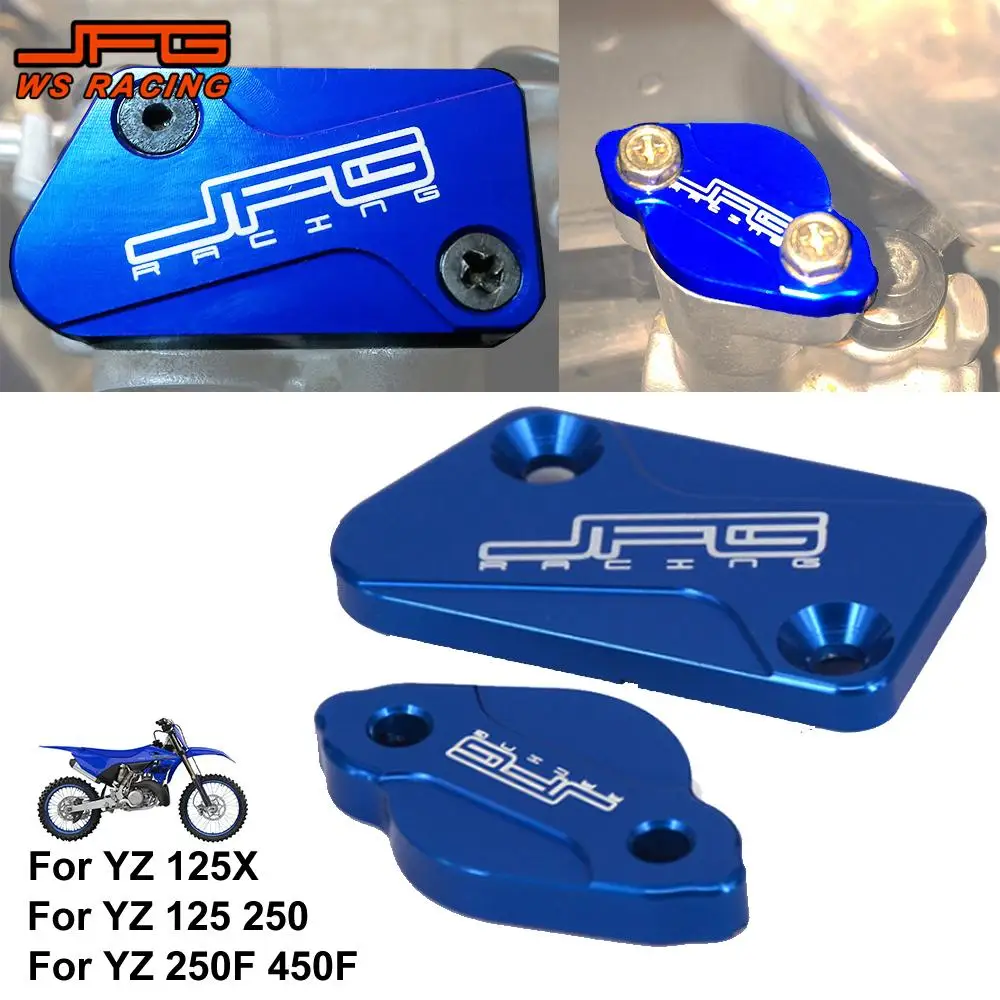 Motorcycle CNC Front Rear Brake Fluid Reservoir Cover Cap For YAMAHA YZ125 YZ250 YZ250F YZ426F YZ450F 08-20 YZ125X WR250F WR450F