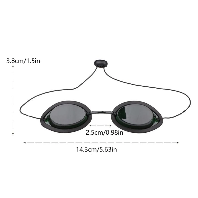 Gafas protectoras láser OPT/IPL para belleza de fotones, equipo de tratamiento de luz roja, máscara de belleza láser para ojos, máscara de ojos con bloqueo de luz