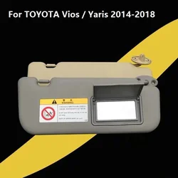 CAPQX 1PCS For Vios Yaris 14-18 Car Inside Sun Visor Sunshade Front Windscreen Sunvisor Antidazzle Shield With Glass Mirror Assy