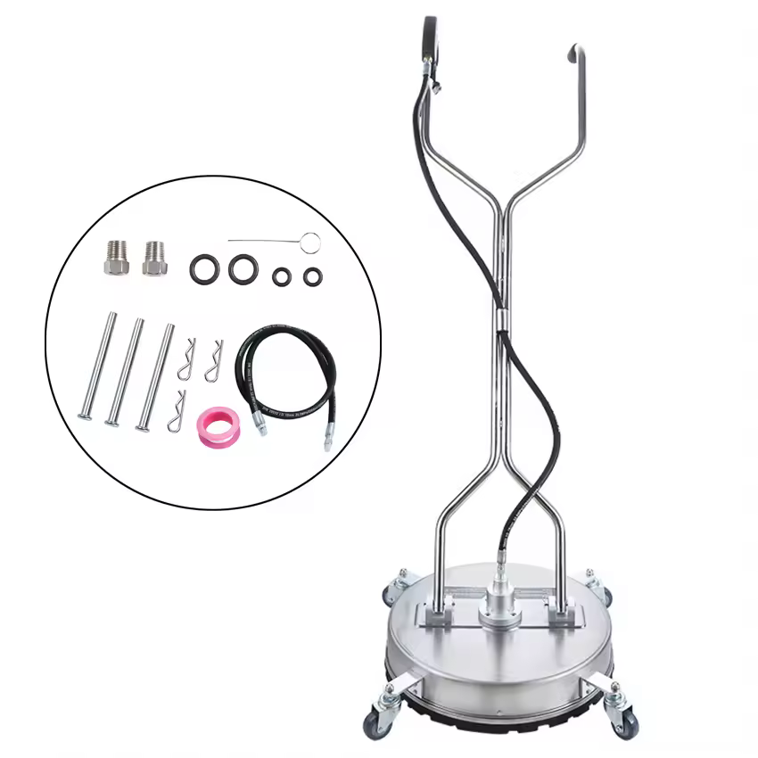 20 Polegada limpador de superfície plana 2/3 bocal de aço inoxidável 5000psi lavadora de alta pressão rotativa máquina de limpeza de superfície plana