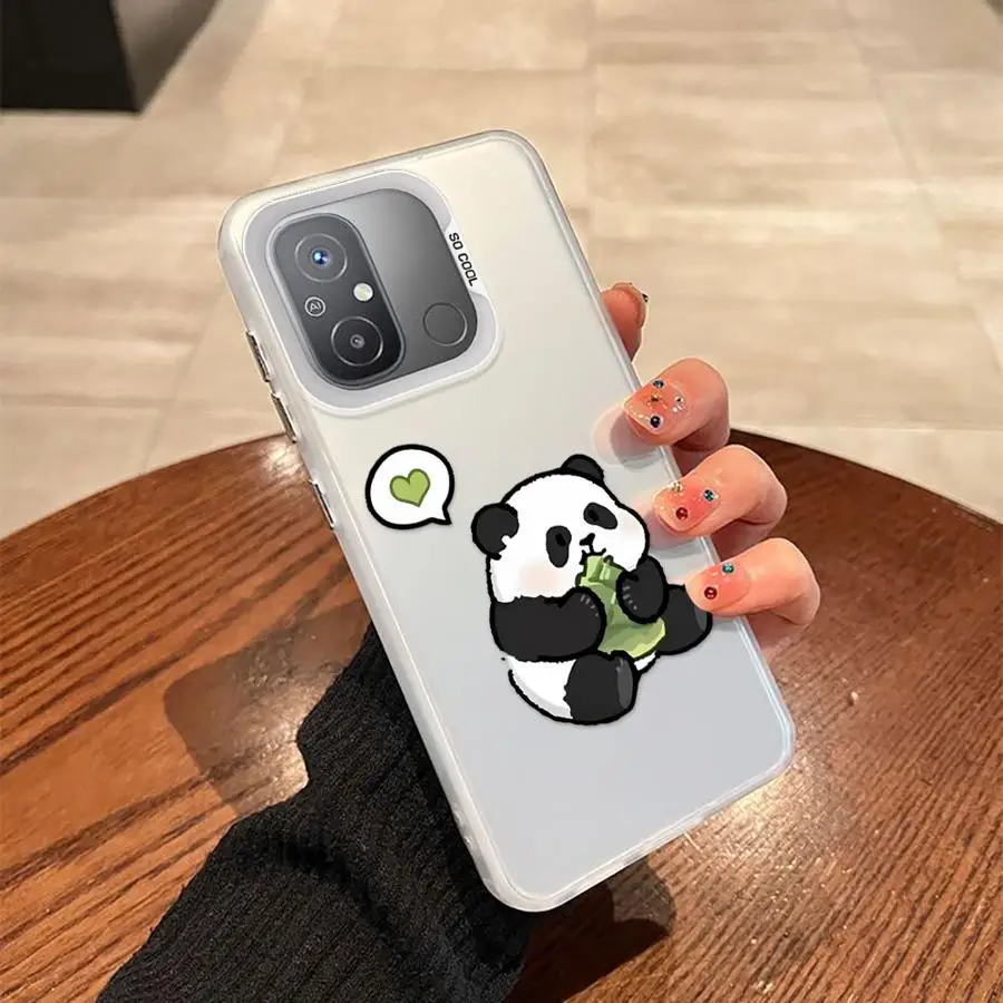 Capa traseira de telefone para Xiaomi Redmi 9T 10C A5 9C 13C 12C 14C A1 A2 Plus K60 Panda fofo