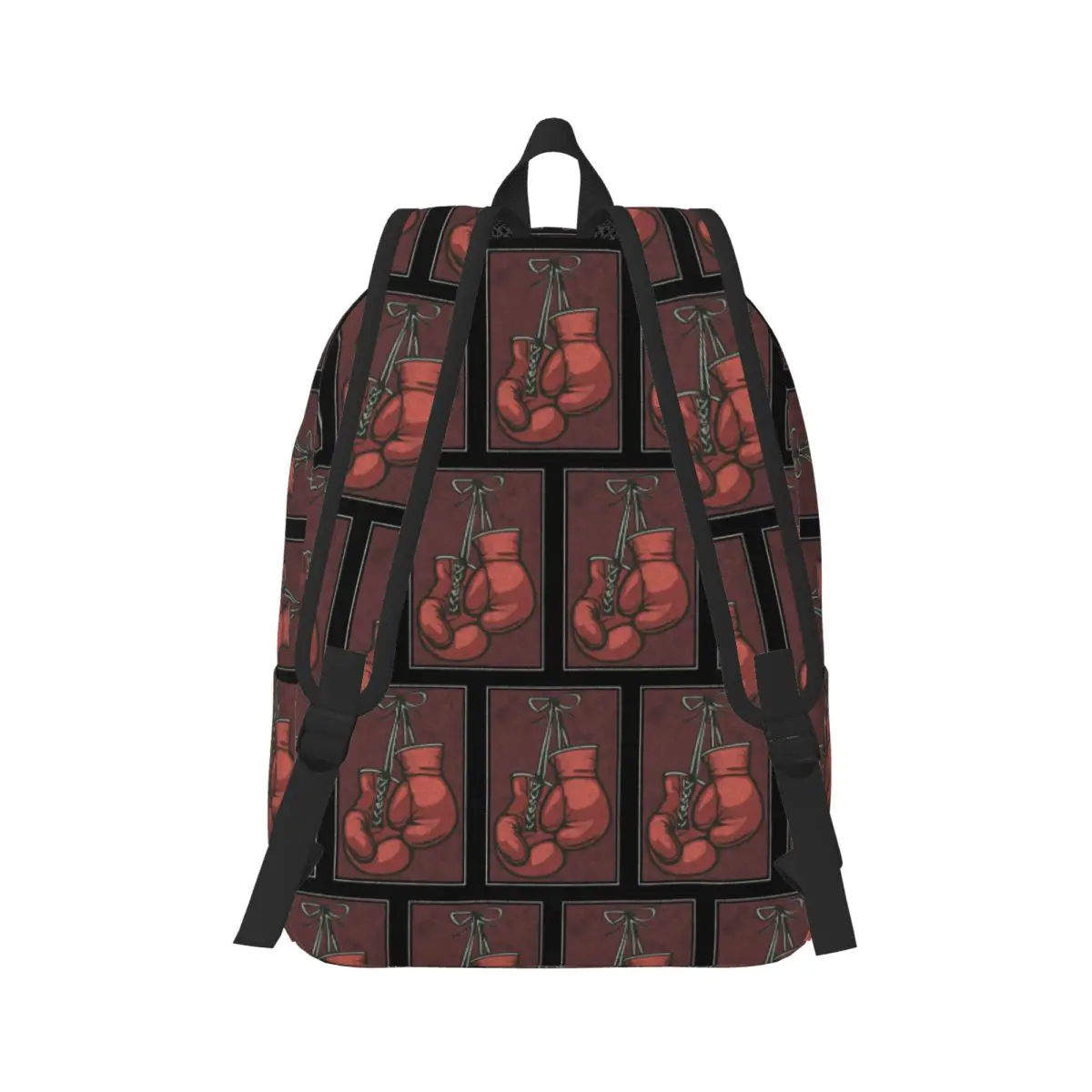 Love Boxing Retro Red Boxing Gloves Gifts For Boxer Backpack Daypack Kids BookBag School Bag Shoulder Bags for Men Women