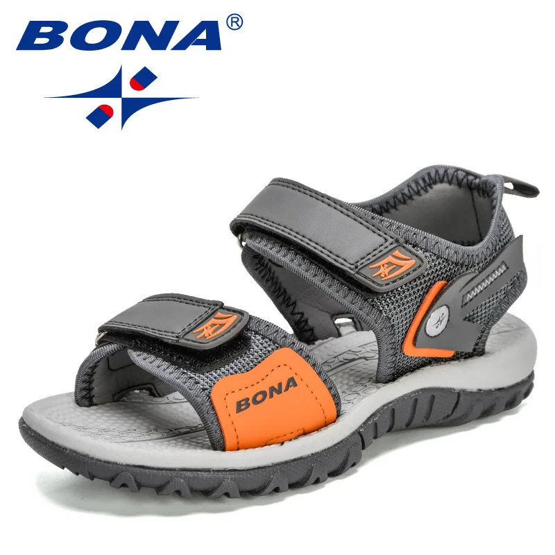 

BONA 2022 New Designers Chunky Sandals for Children Fashion Platform Sandal Child Casual Wedges Sandals Kids Sport Sandals Comfy