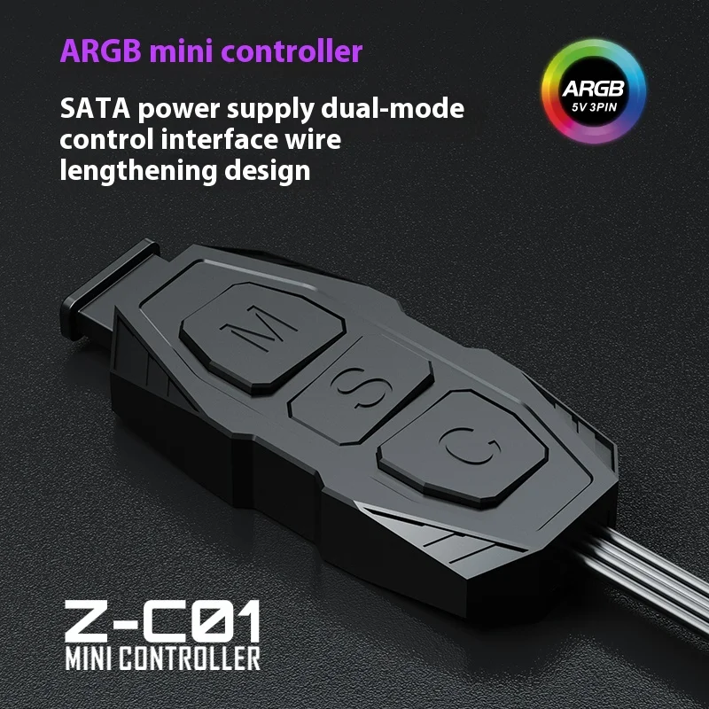 Power Train Z-C01 ARGB mini controller, SATA power supply, dual-mode control