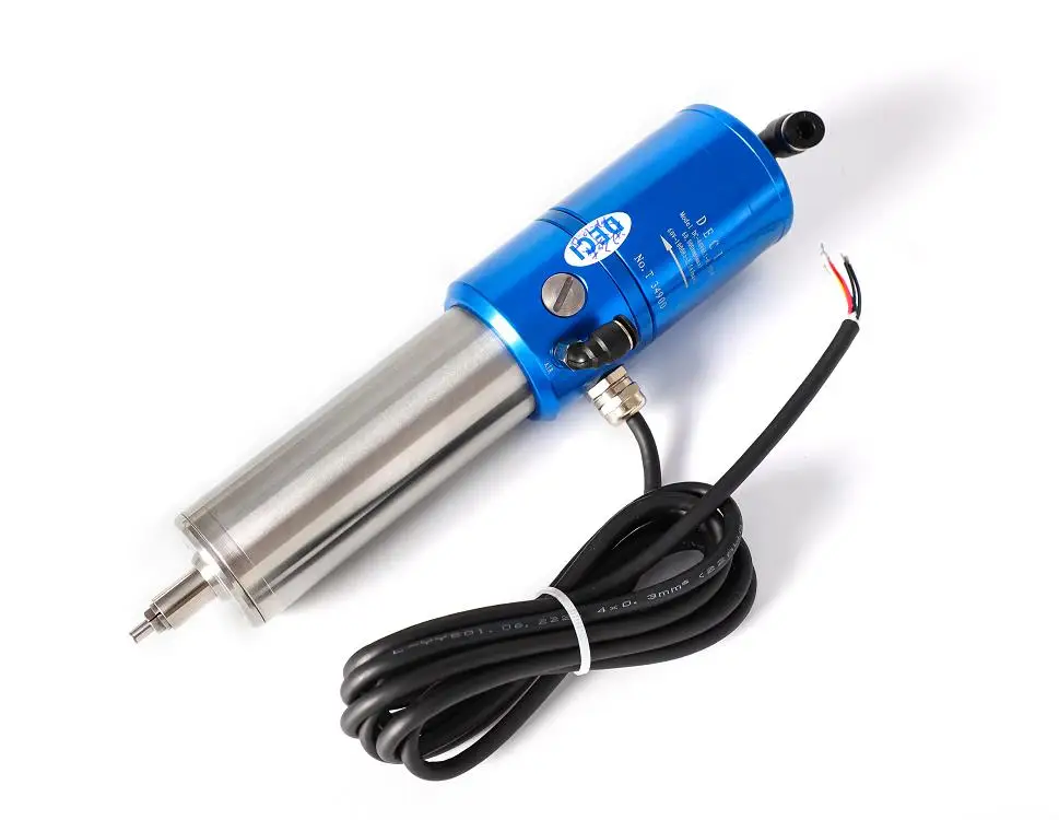 Deci eixo elétrico 0.5kw 60000 rpm 60v motor para zircônia 4mm pinça mandril atc ferramenta mudança eixo de resfriamento de ar