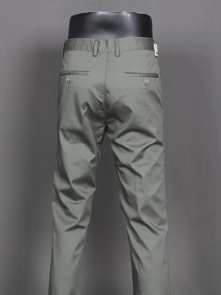 

Мужские удобные повседневные брюки ZIQQO с высокой талией и прямым кроем, дышащие летние брюки для бизнеса и повседневной носки, не требующие глажки