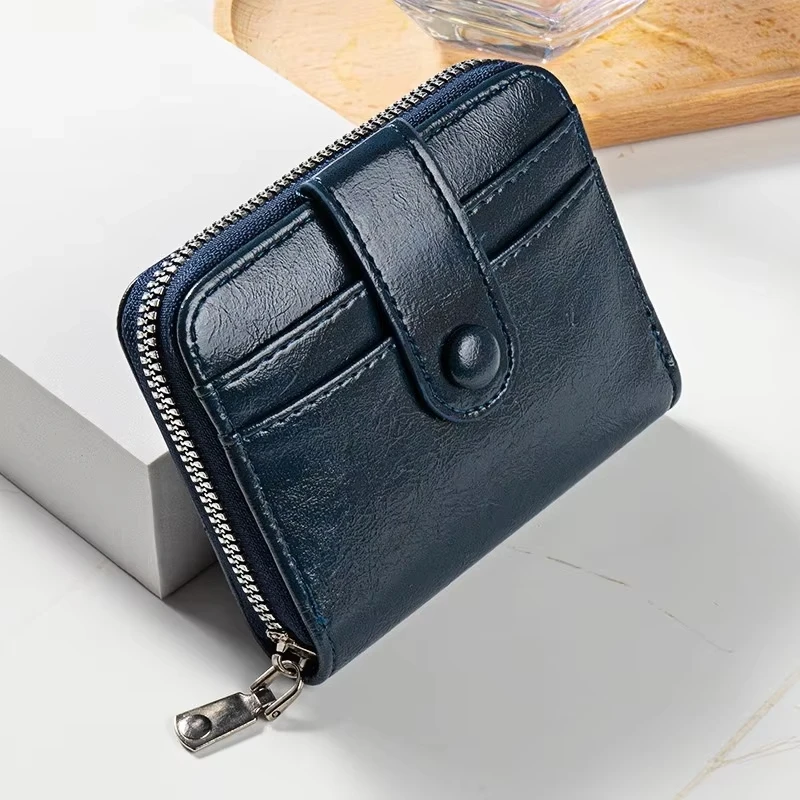 Coin Purse Zippered Wallet Zipper Wallet Fashion Card Holder For Travel Men Organization