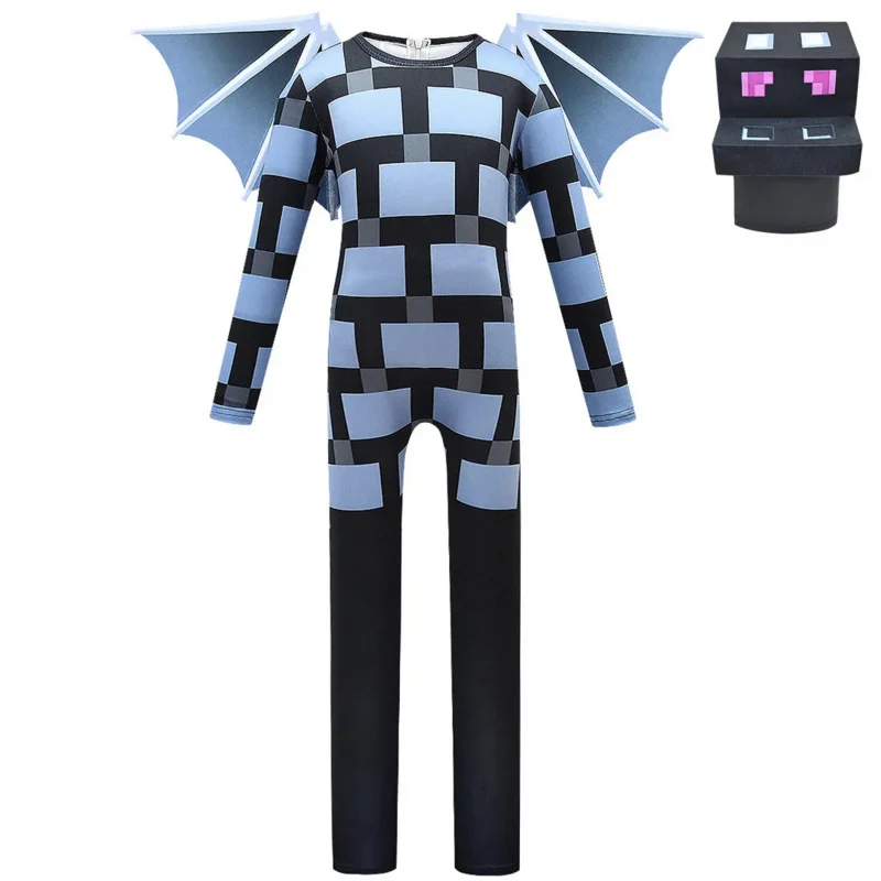 FINDPITAYA Ender Dragon Kids Boys Halloween Cosplay Costume and Mask