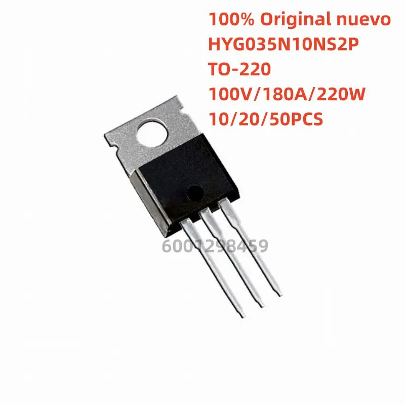 

100% original nuevo 10pcs - 50pcs HYG035N10NS2P TO-220 100V 180A 220W 3.2mΩ Transistor MOSFETs