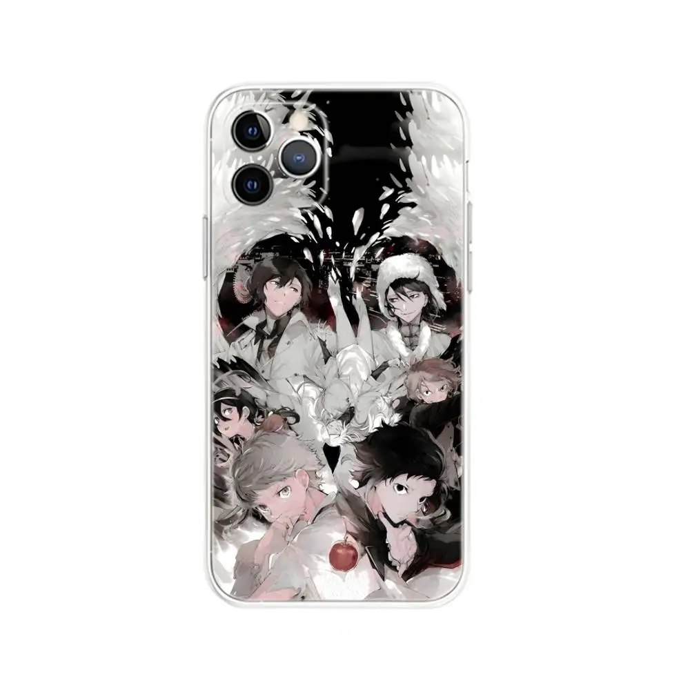 حافظة هاتف B-Bungo Stray Dogs لهاتف iPhone 17,16,15,14,13,12, Mini,11,Pro,Max,Plus,Air,X,XR,XS,8,SE,2020, غطاء شفاف #4