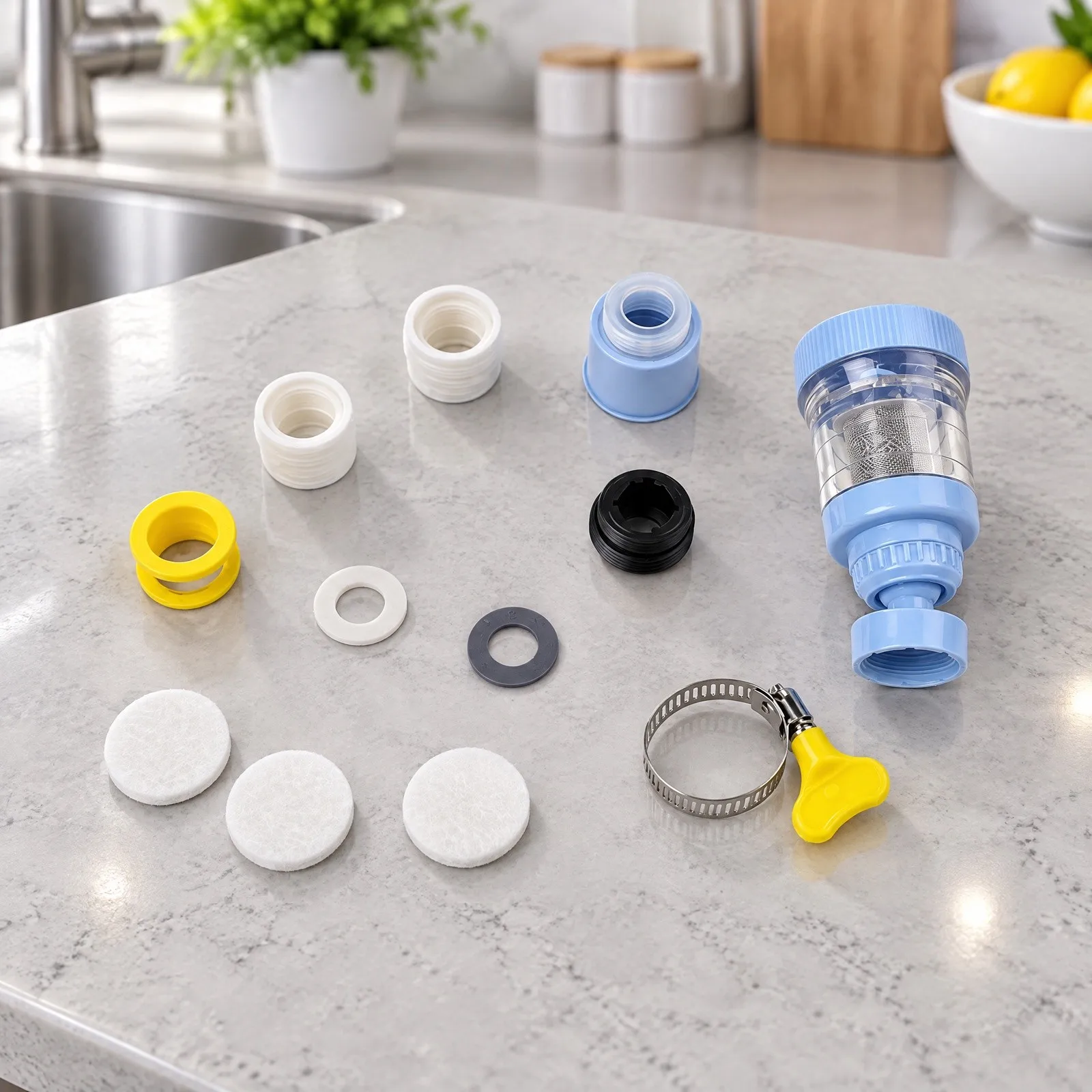 Stainless Steel Kitchen Faucet Filter Turbo Powered Flow Effective Impurity For Daily Cooking Stainless Steel Kitchen