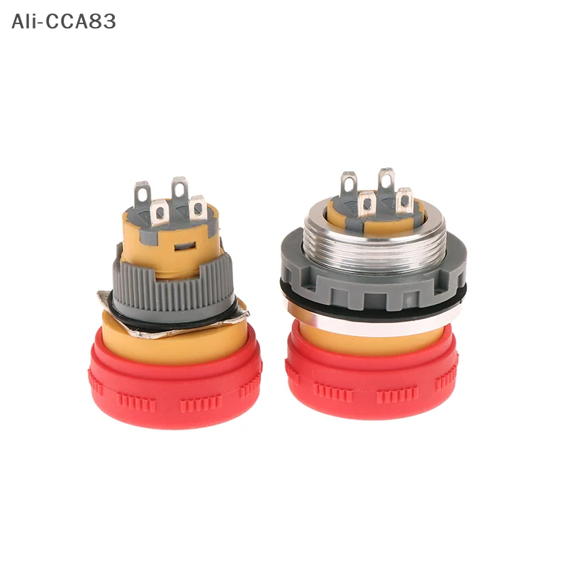 

1Pc Emergency Stop Button Switch16/22MM Plastic ON OFF Switch Self-Locking Stop Charging Pile Power Outage Switch