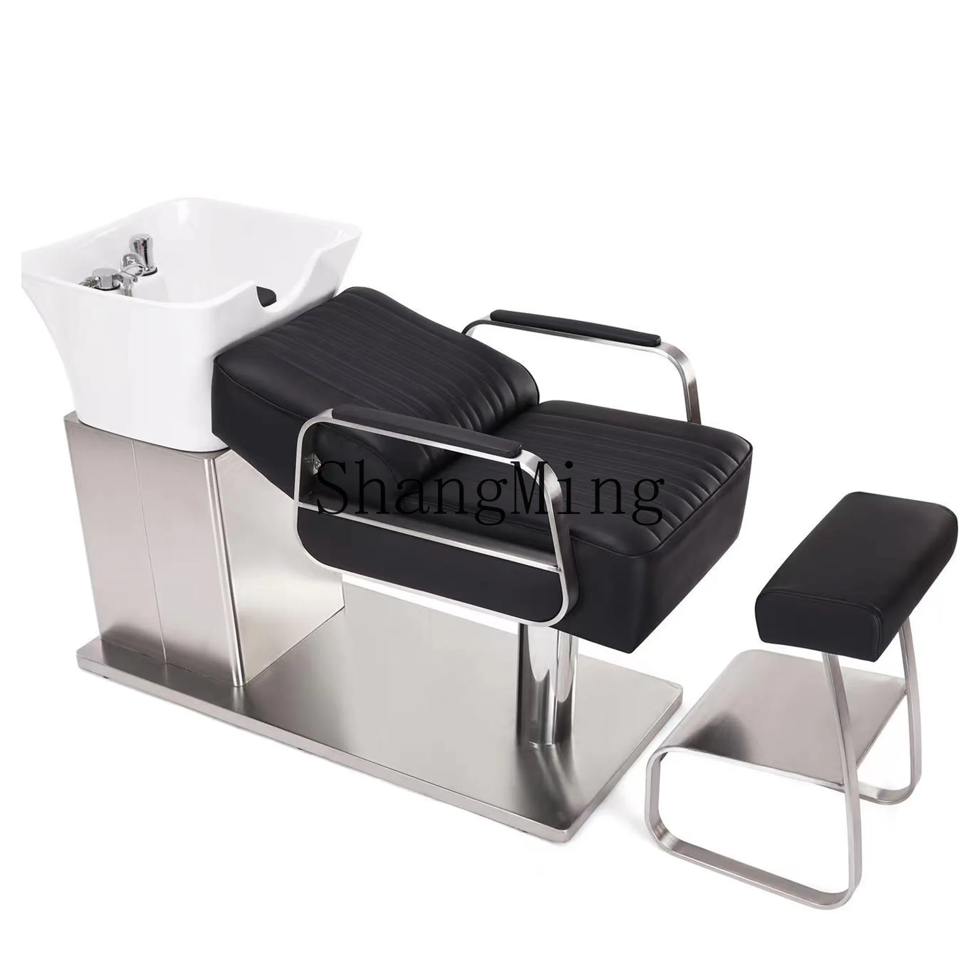 

CL shampoo bed source factory direct sales shop PU leather sit-and-lie hairdressing flush bed hair salon special Darth Vader