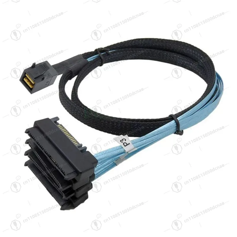 0.5m/1m Mini SAS SFF-8643 to 4 SATA 7pin hard disk 6Gbps data Server Raid Cable