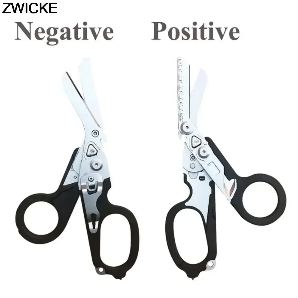 Outdoor Survival Tools Folding Stainless Steel Retractable Medical Scissors Multifunctional Tactical Pliers Medical Scissors