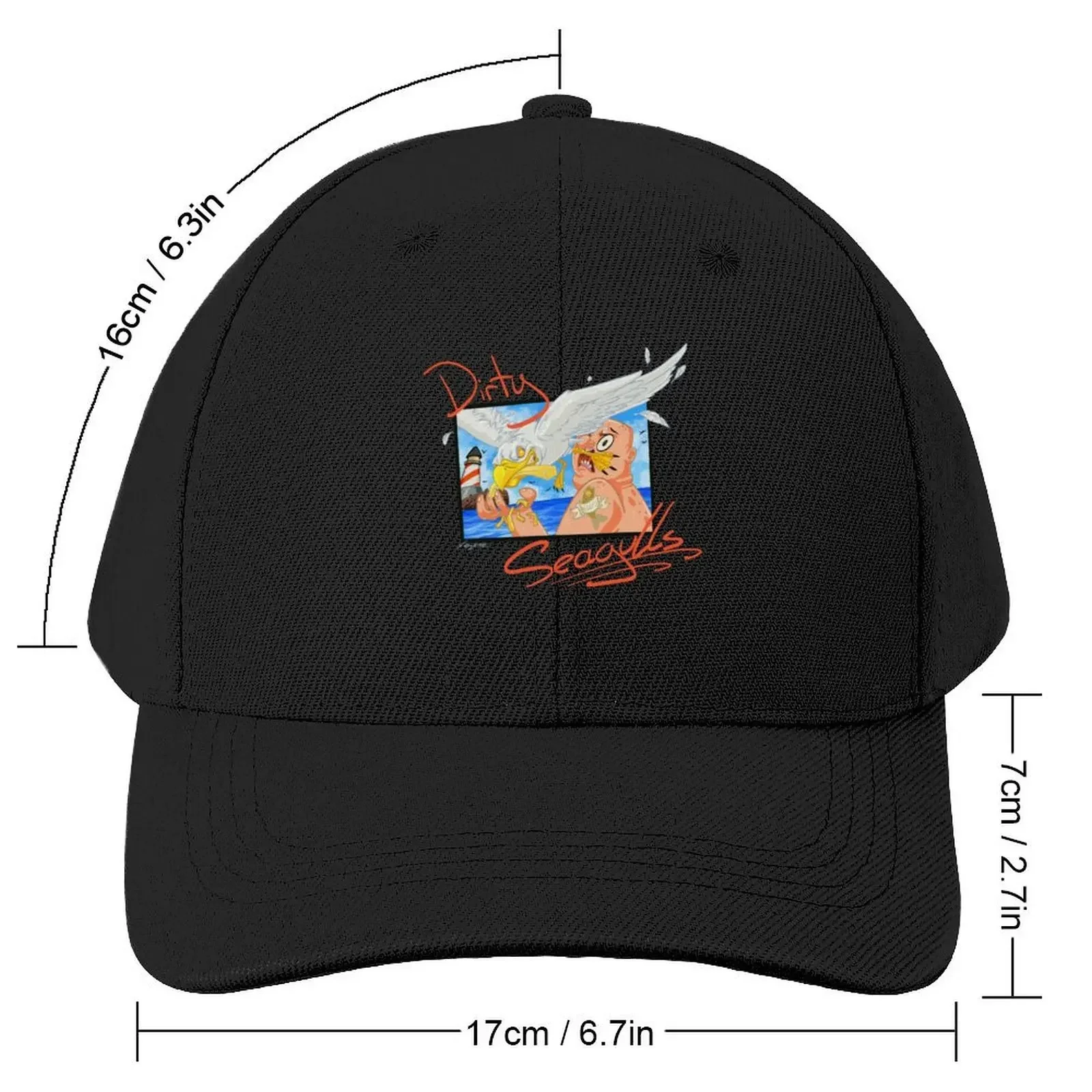 Dirty Seagulls X-Guy Design Baseball Cap fishing hat birthday fishing caps man foam party Hat For Women Men's