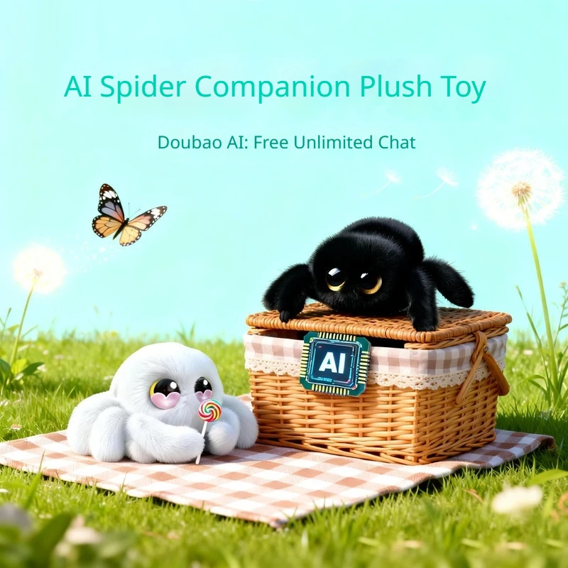

Интерактивная плюшевая игрушка Doubao AI Spider с голосовым управлением, электронный питомец, интерактивный компаньон для детей и взрослых, идеальный подарок на день рождения.