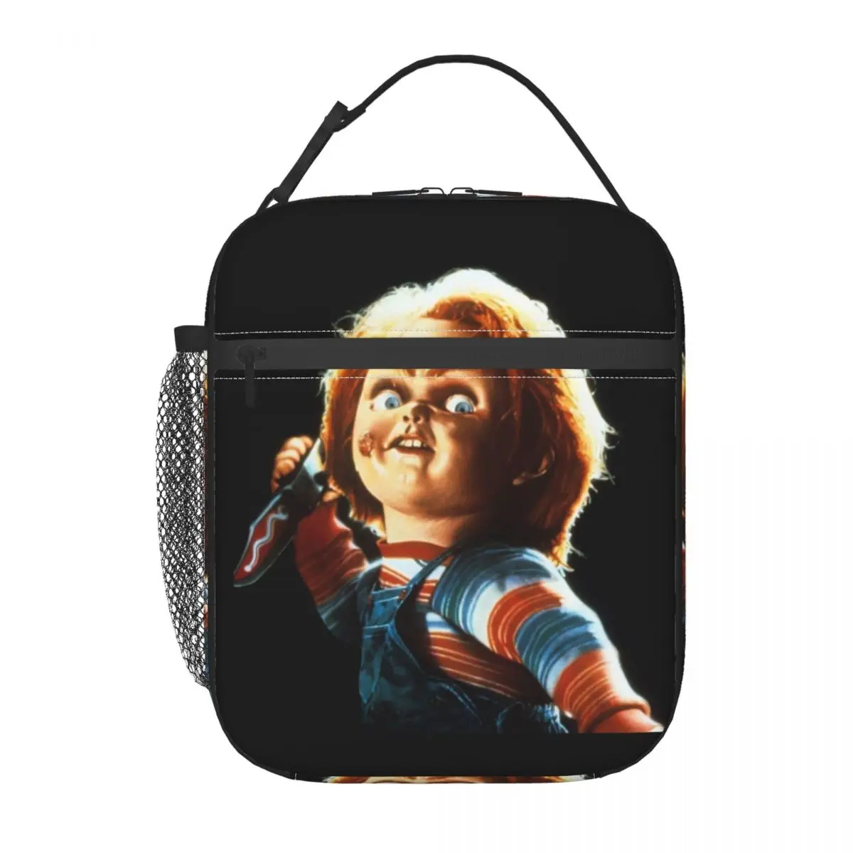 Horror Devil Doll Chucky Insulated Lunch Bag for Work School Horror Devil Doll Chucky Portable Cooler Thermal Lunch Box Children