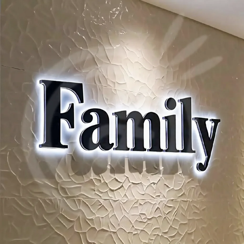 Custom Metal LED Sign Wall Logo Luminous Letters Outdoor Company Store Light Signboard,Business 3D Acrylic Signage Decoration