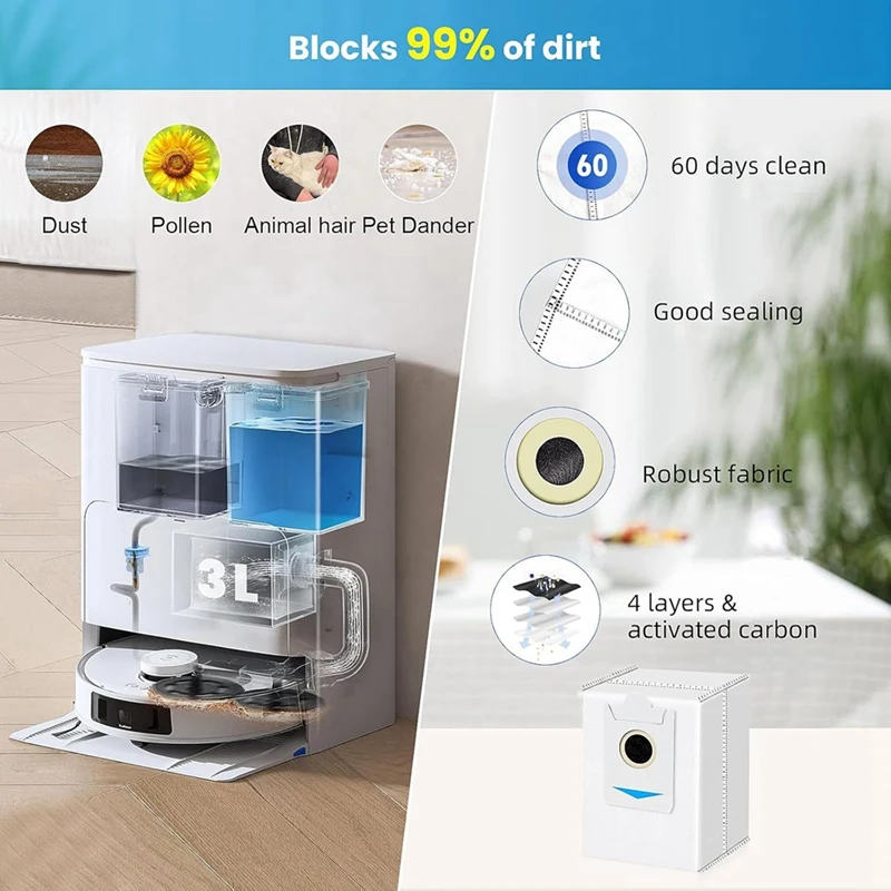 A44F-Per ECOVACS DEEBOT T30S Robot Aspirapolvere Spazzola Laterale Principale Filtro Hepa Mop Panno Sacchetti Per La Polvere Parti