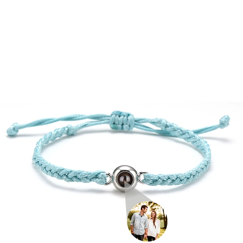 

Фотобраслет с индивидуальной проекцией фото для женщин и мужчин, персонализированный подарок, круглый браслет-подвеска для пар, ювелирные изделия для влюбленных