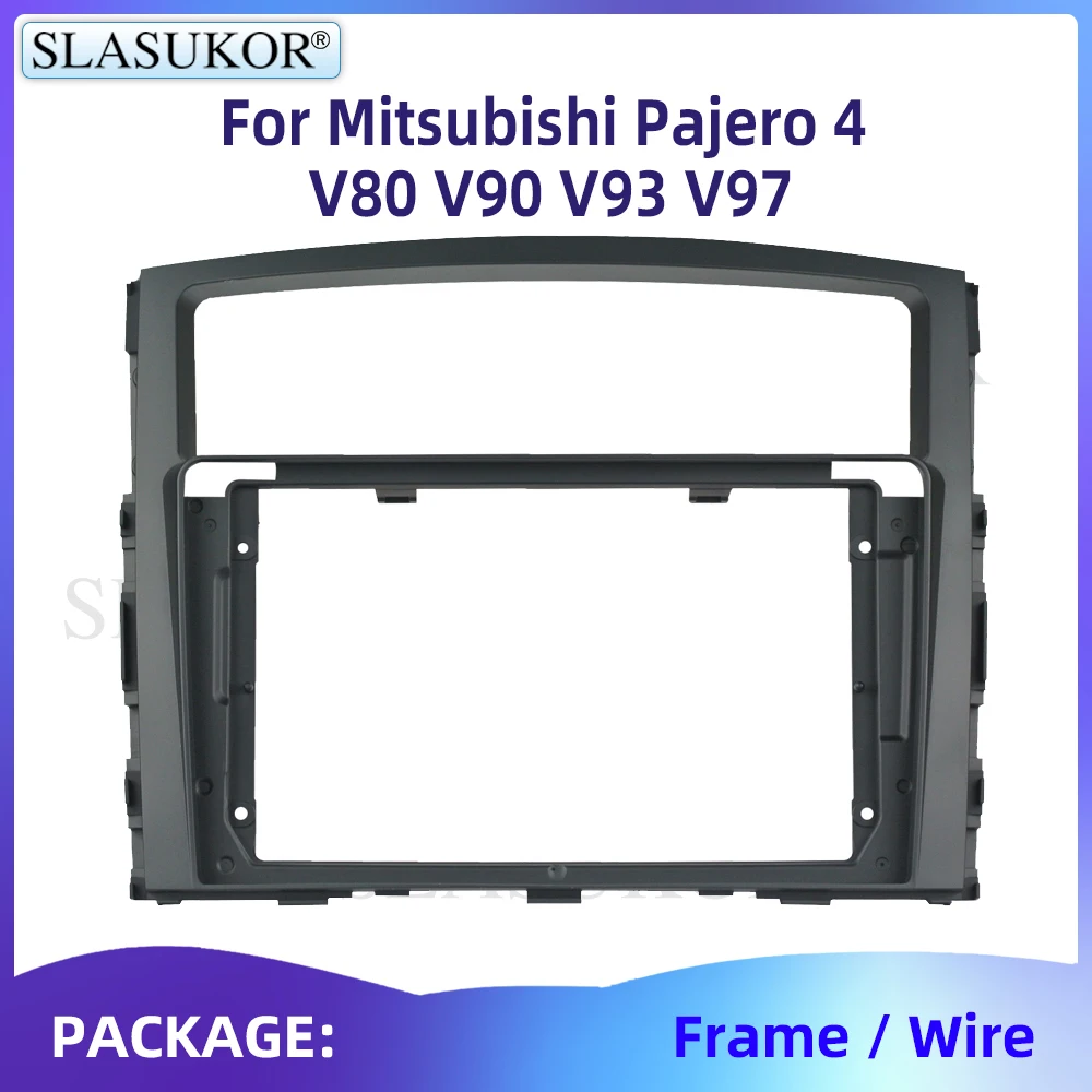 

9" Fascia For Mitsubishi PAJERO 4 V80 V90 V93 V97 Frame Video Panel Player Audio Frame Dashboard Mount Suit Accessories Wire