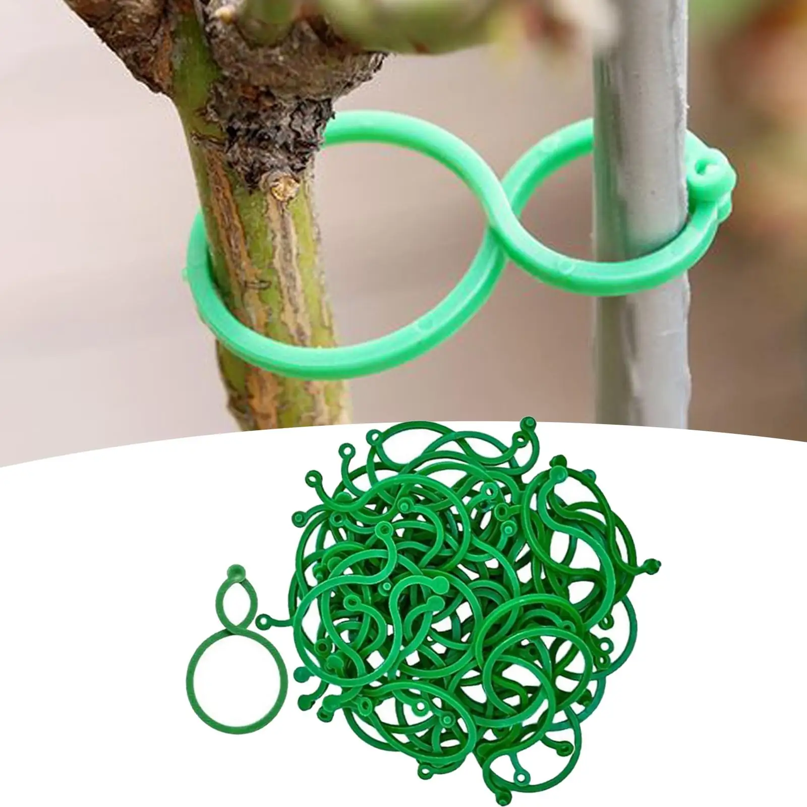 

500 Pieces Plant Clips Garden Flower Support Clips Accessories Supplies Fixing Parts Clamps Vine Trellis Cages for Outdoor