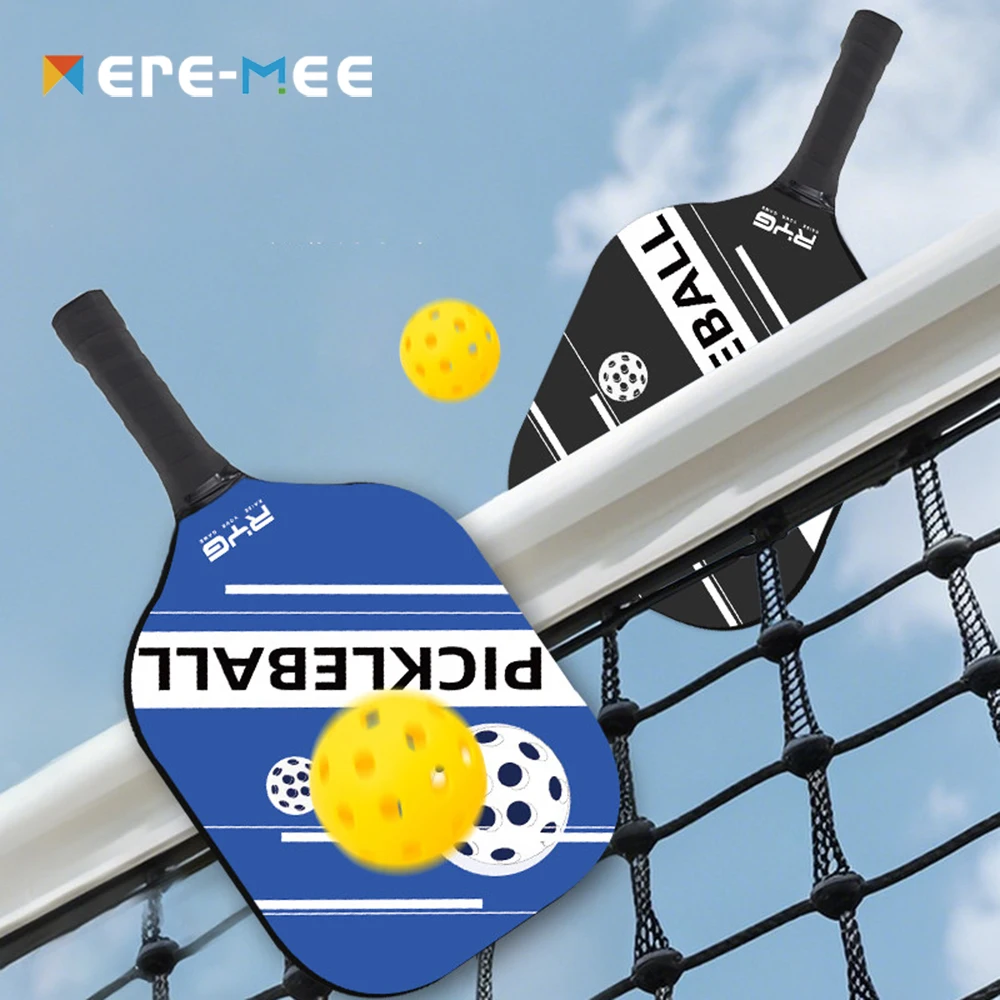 

Pickleball Paddle Set Two Paddles Two Balls With A Storage Bag Wood Material for Beginners Enterentertainment