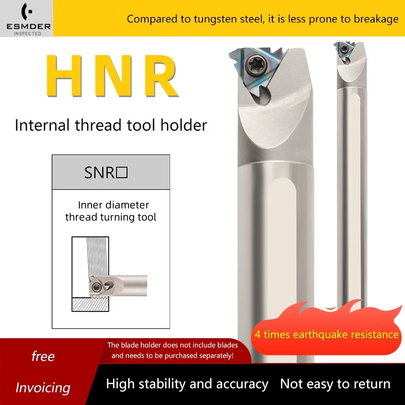 

HNR0008K08 HNR0010K11-A16 HNR0012M11 HNR0013M16 HNR0016Q16 HNR0025S16 HSS Internal Threading Tool Holder CNC Lathe Cutting Tools