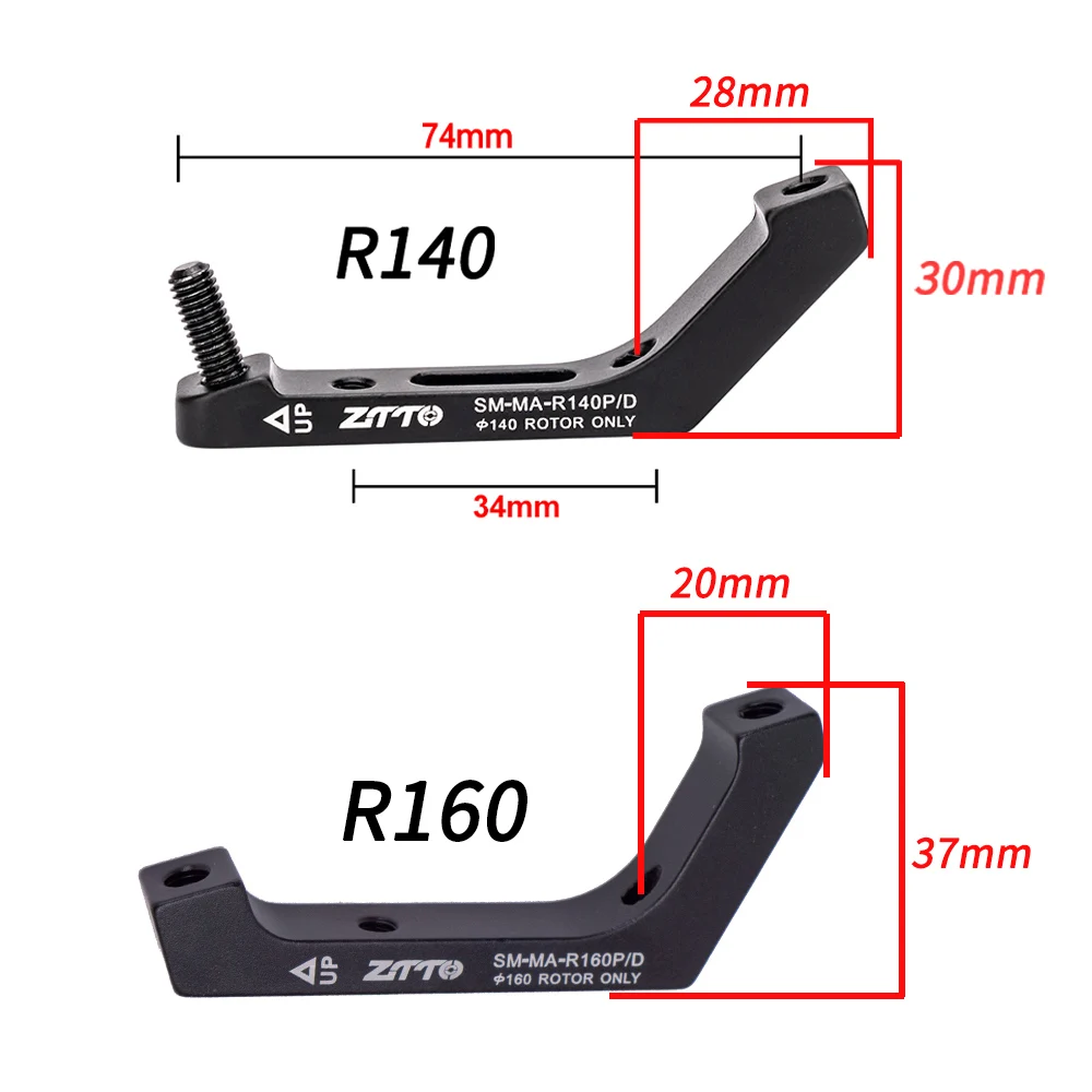 ZTTO Disc Brake Mount Adapter A B Fork Frame Adapter Road Bike Disc Brake Post Mount Caliper Flat Mount  Adapter 140 160mm Rotor