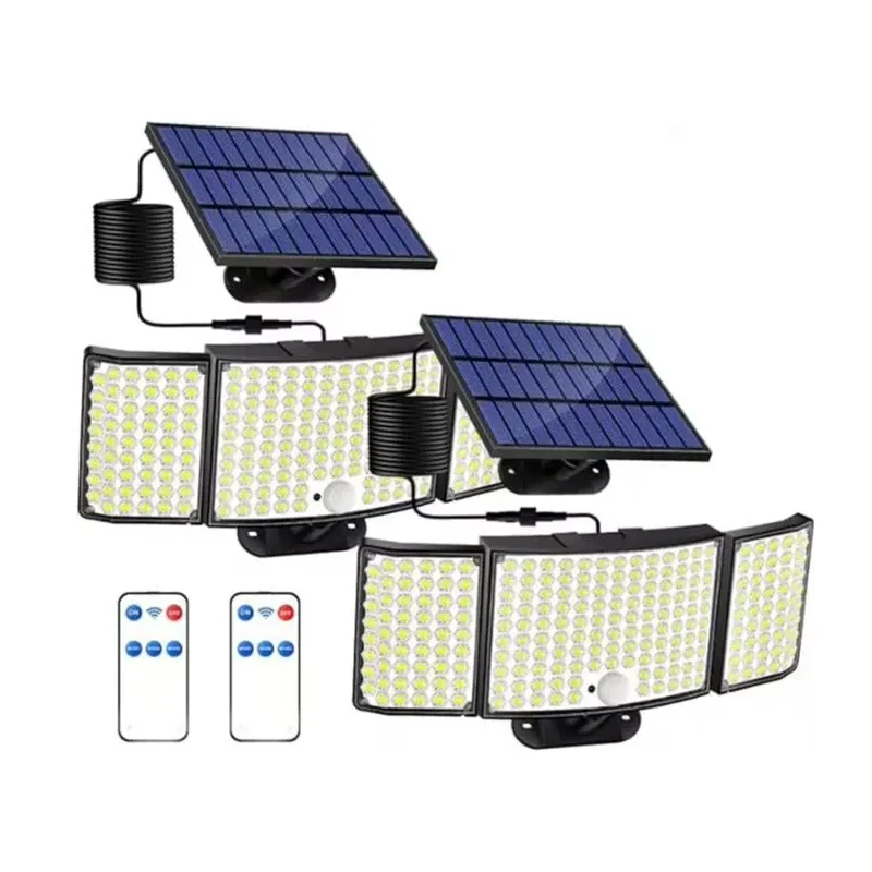 سبليت مصباح للطاقة الشمسية 3 وضع الإضاءة الديكور في الهواء الطلق ضوء الشمس الجدار ضوء PIR محس حركة مقاوم للماء حديقة المرآب مصباح