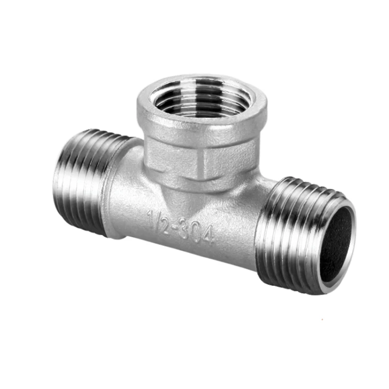 304 Edelstahl Außengewinde T-Stück BSPT Rohrverbinder Fitting 1/4 Zoll 3/8 Zoll 1/2 Zoll 3/4 Zoll 1 Zoll 1-1/4 Zoll 1-1/2 Zoll 2 Zoll – Detail 6