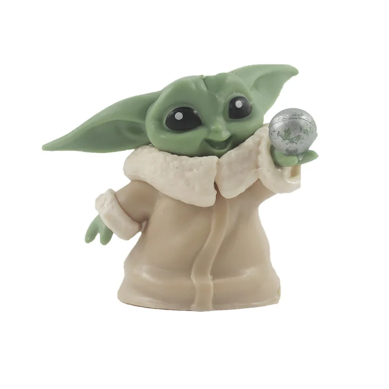 6pcs/set Baby Yoda Grogu Mandalorian Action Figure Toys 4-7cm Yoda Baby Action Toys Star Wars Figuras Hot Xmas Gifts
